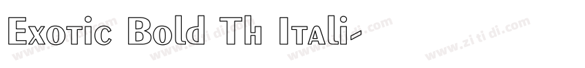 Exotic Bold Th Itali字体转换